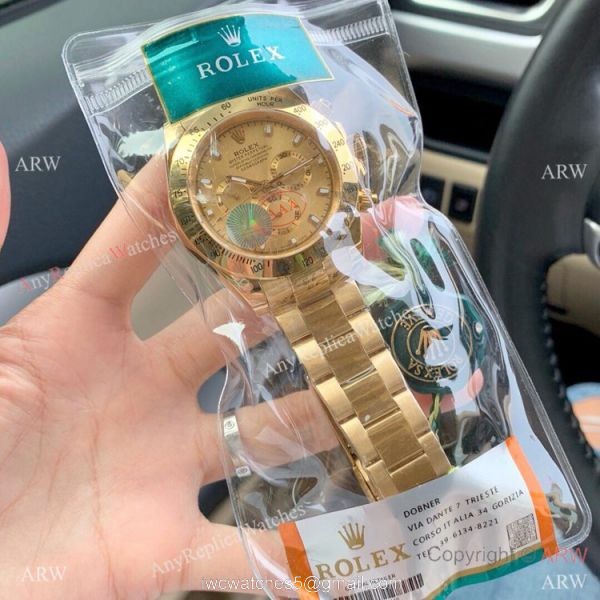 Yellow Gold Rolex Daytona Watch 43mm High Quality 1
