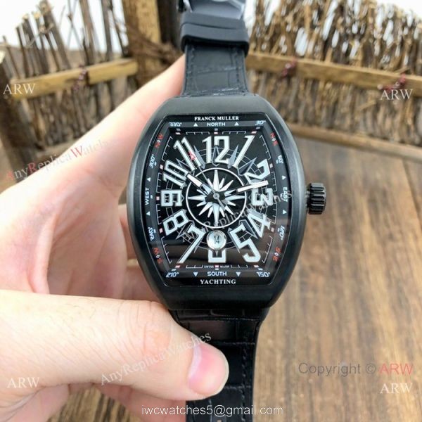 Copy Franck Muller Vanguard V45 Men Watch Black and Blue 1