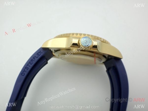 Best Quality Rolex Submariner Blue Oysterflex Rubber Strap Watch 1
