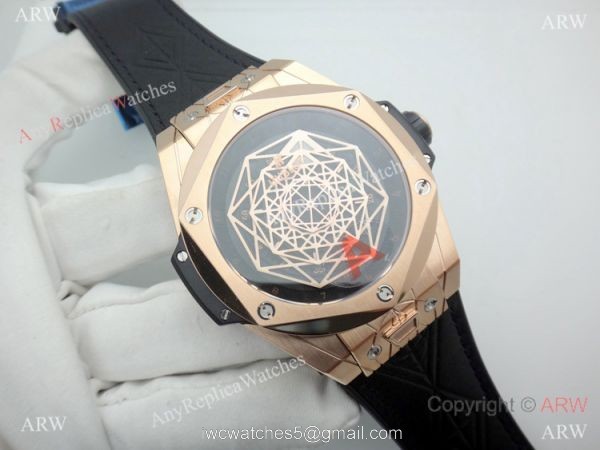Swiss Grade 1 Hublot Big Bang Sang Bleu Rose Gold Watch HUB1213 Movement 1