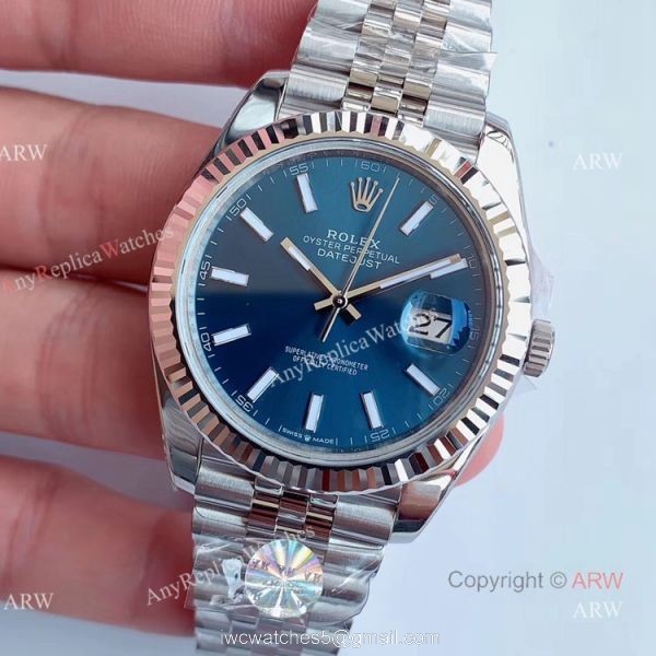 AR Factory V3 Version Rolex Datejust 41 Blue Dial Jubilee Replica Watch 1