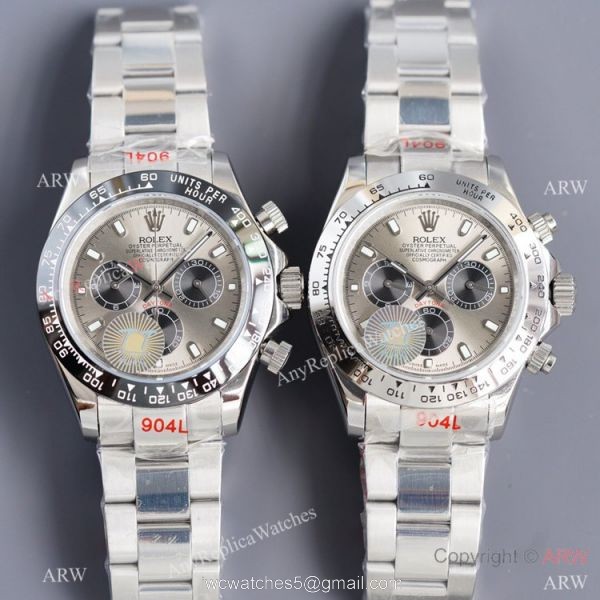 Swiss Quality Copy Rolex Comograph Daytona 40 Watch Ceramic Bezel Rhodium Grey Dial 1