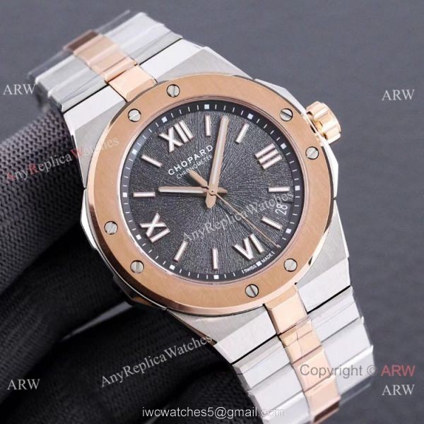 Swiss Replica Chopard Alpine Eagle Men Watch 41mm Blue Dial Rose Gold 1