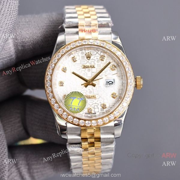 Swiss Quality Rolex Datejust II Citizen Watch 2-Tone Jubilee Gold Micro Dial 1