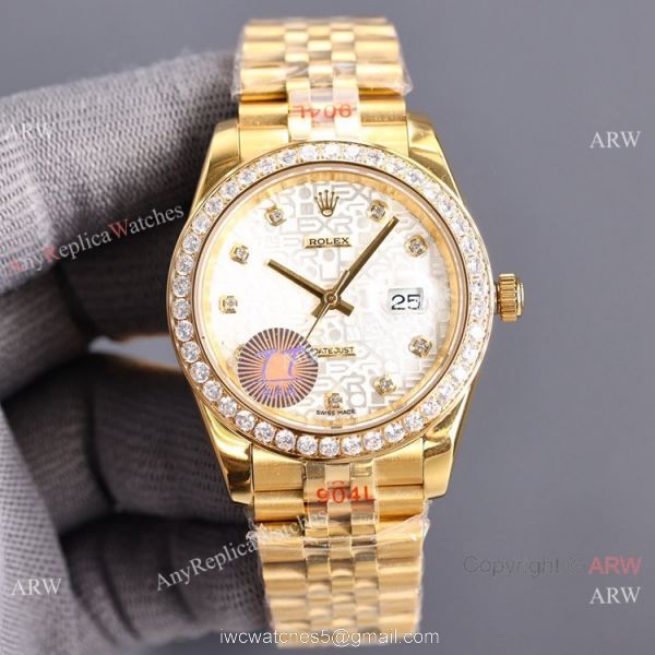 Swiss Quality Rolex Datejust II Citizen 8215 Watch Gold Jubilee Black Micro Dial 41mm 1