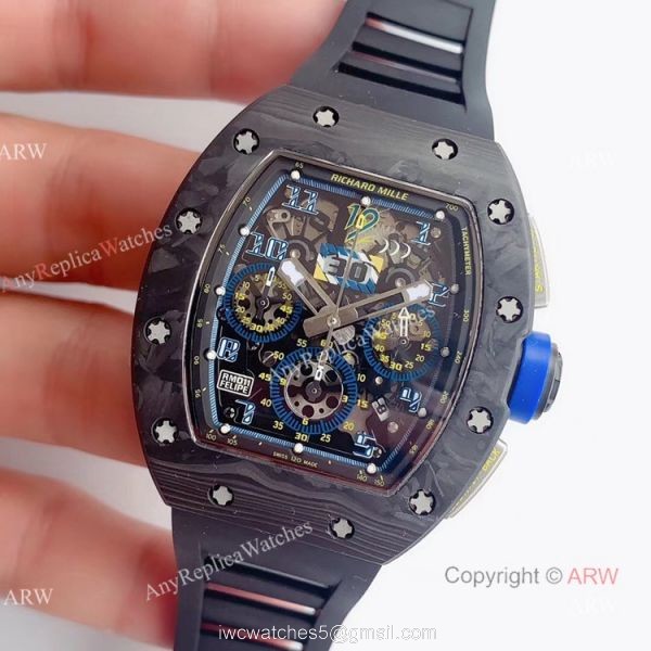 V2 NEW UPGRADED KV Factory Richard Mille RM-011 Skeleton Replica Watch 1