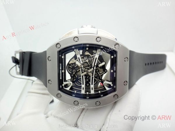 Swiss Richard Mille Rm61-01 Yohan Blake Tourbillon Watch Black Rubber Strap 1