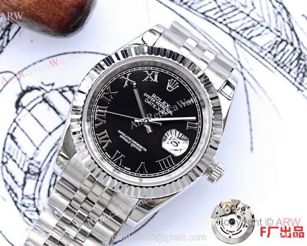 NEW UPGRADED Copy Rolex Jubilee Datejust 2 Watches SS Black Roman Face 1