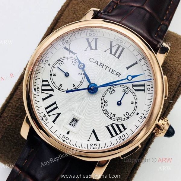 (GZF) 1:1 New Faux Cartier Ronde De Cartier Chronograph Watch 40mm 1