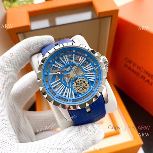 Roger Dubuis Excalibur Rose Gold Tourbillon Extra Large Face Mens Watches 1