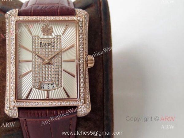 Swiss Replica Mens Piaget Emperador Rose Gold Diamond Watch 1