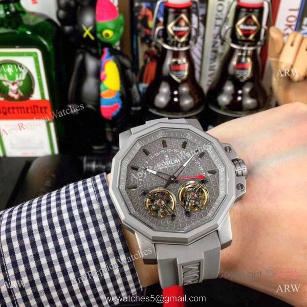 Replica Corum Admirals Cup Double Flying Tourbillon Black Dial Corum Watch 1