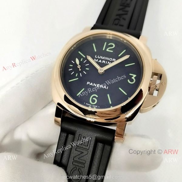 Officine Panerai Luminor Marina Rose Gold Fake Panerai Watch 44mm PAM00111 1