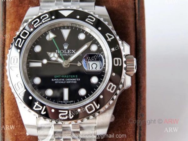 VR Factory Best Quality Replica Rolex GMT-Master ii Black Dial Mens Watch 1