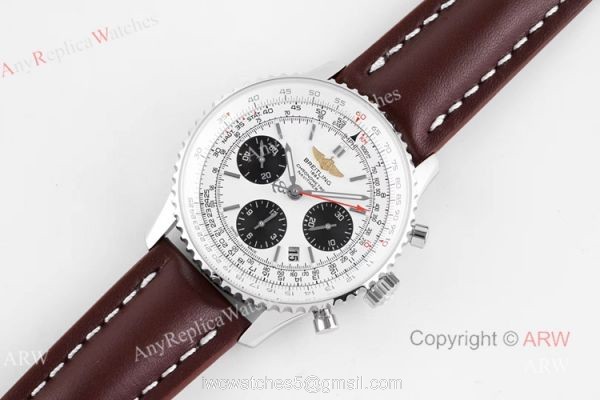 BLS Factory New Replica Breitling Navitimer B01 White Chronograph Watch For Men 1