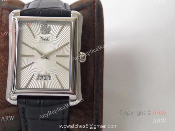 Best Replica Piaget Emperador Silver Dial Stainless Steel Mens Watch 1