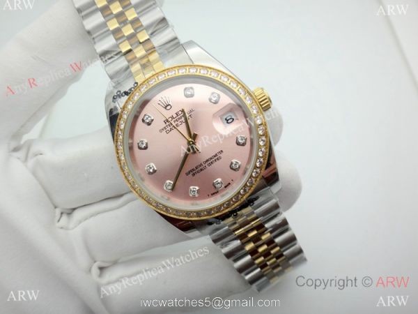New Replica Rolex Datejust Two Tone Salmon Dial Watch 36mm Men 1