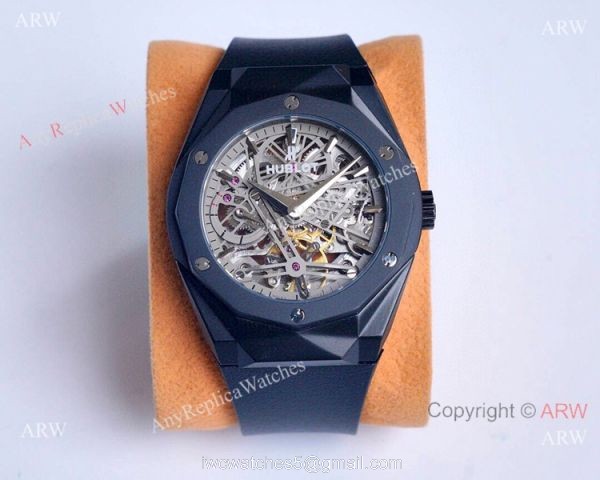 Copy Hublot Classic Fusion Skeleton All Black Watches Automatic 1