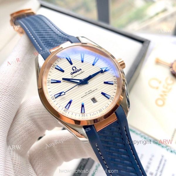 Copy Omega Seamaster Aqua Terra 150M Watches 41mm Rose Gold 1