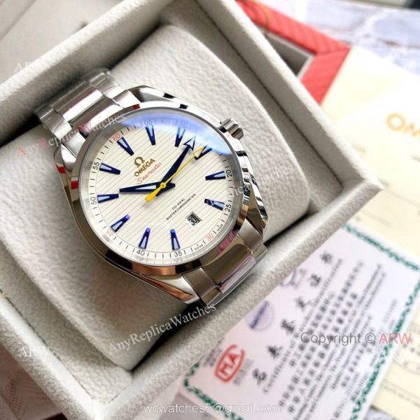High Quality Omega Seamaster Aqua Terra Copy Watches Stainless Steel Gray Dial 1