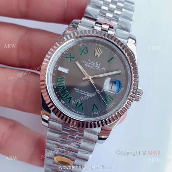 Noob Rolex Datejust 41 Wimbledon Swiss 3235 Replica V3 Watches 1