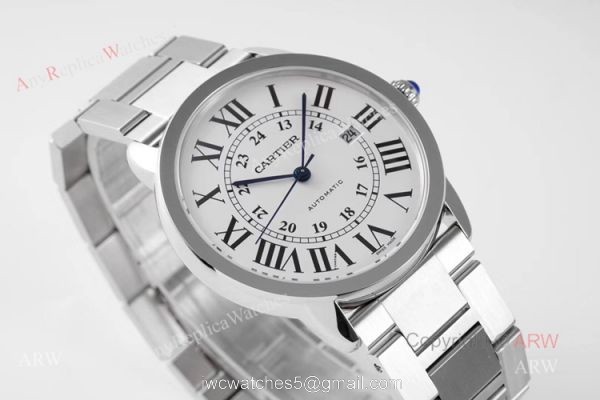 Best Copy MenS Cartier Watch Ronde De Cartier Stainless Steel Watch 1