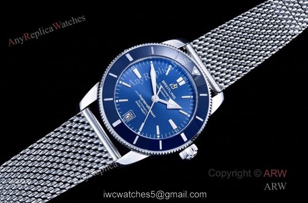 (GF) Asia 2824 Breitling Superocean ii 42 Blue Dial Swiss Replica Watches 1