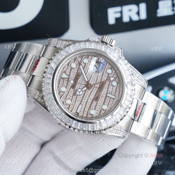 Swiss Replica Rolex GMT-Master II Full Diamonds Rolex 116758 Watch 1