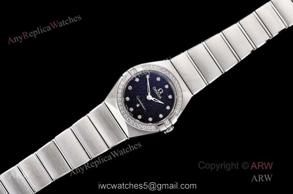 GF Factory Omega Constellation Quartz 25mm Swiss Made Copy Watch With Aventurine Dial 1