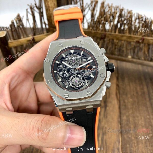 Knockoff Audemars Piguet Royal Oak Offshore Watches BlackGreen Rubber Strap 1