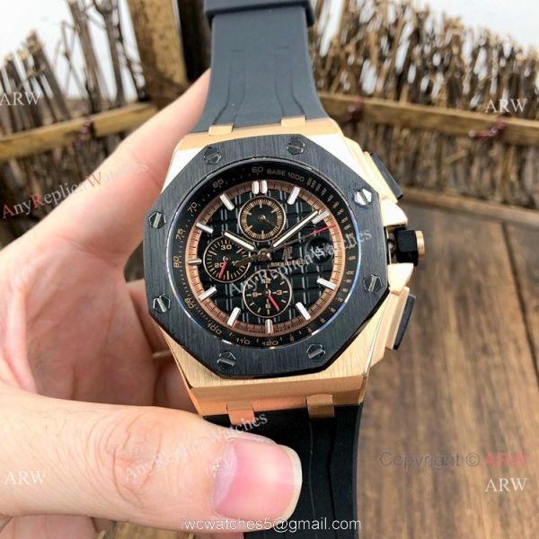Copy Audemars Piguet Royal Oak Offshore Watch Rose Gold White Face 1