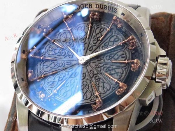 ZF RDDBEX0495 Roger Dubuis Knights Of The Round Table ii Silver Replica Watch 45mm 1
