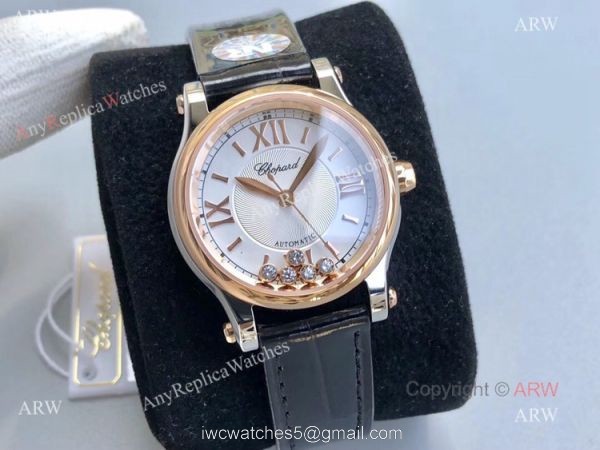 Replica Ladies Chopard Happy Sport 7 Floating Diamonds Watch Swiss Made 1