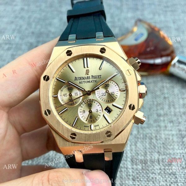 Replica Audemars Piguet Royal Oak Automatic Men Watches Rubber Strap 1
