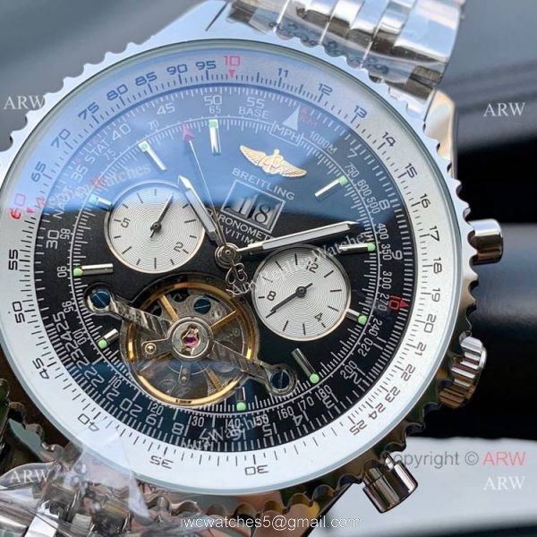 Copy Breitling Navitimer Tourbillon Black Dial Men Watch For Sale 1