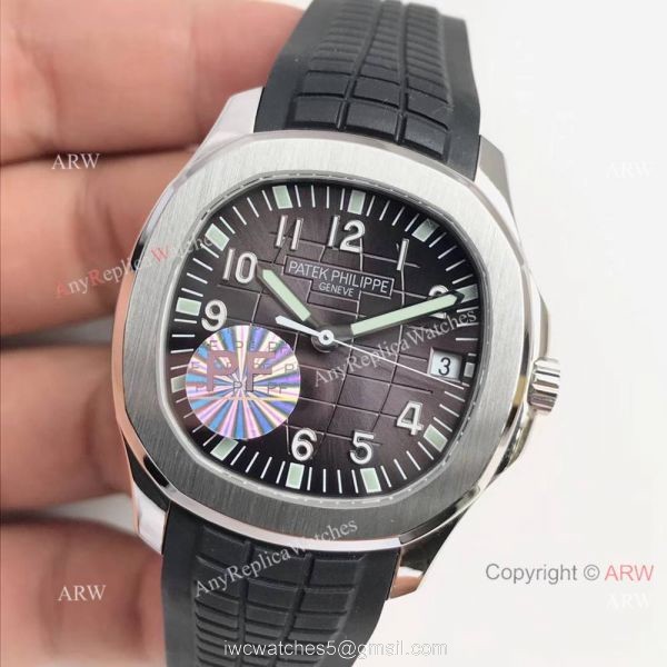 Copy Swiss Cal 324 Patek Philippe Aquanaut Grey Dial Watch 1