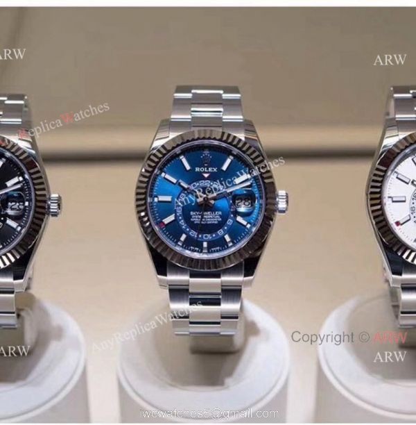 High Quality Replica Rolex Sky-Dweller Blue Face Sapphire glass 40mm Watch 1