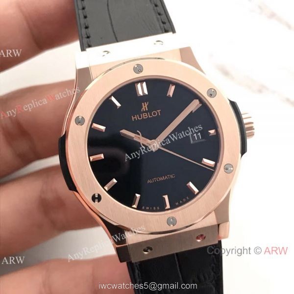 Swiss Grade HUB1112 Hublot Copy Watch Classic Fusion Series Black Dial 1