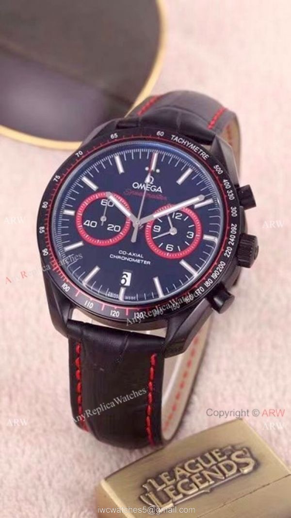 Omega Dark Side Of The Moon Copy Watches Orange Sub-dials 1