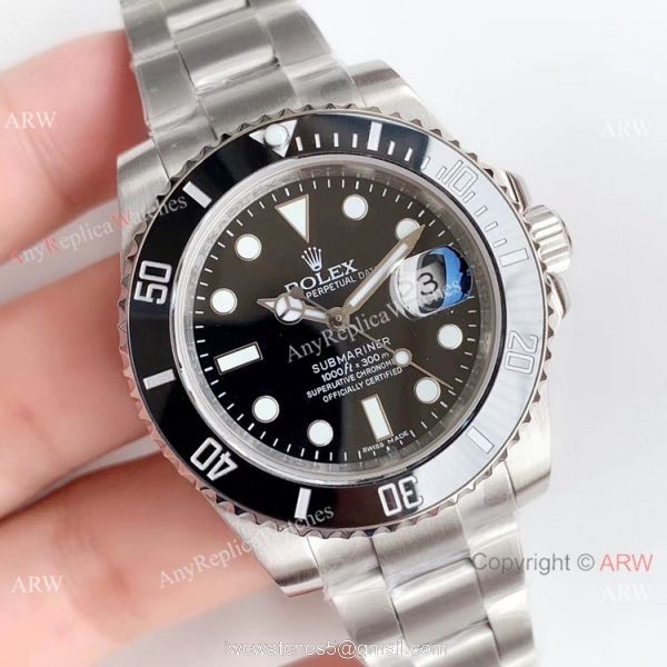 New Upgraded V3 Rolex Submariner Date Watch Replica Ss Black Ceramic Bezel 1