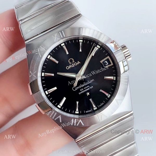 VSF 1:1 Best Edition Omega Constellation Stainless Steel Black Dial Replica Watch 8500 1