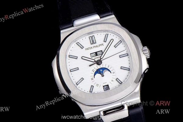 (GR) V2 Version New Patek Philippe Nautilus Annual Calendar 5726 Moonphase Watch With Black Rubber Strap 1