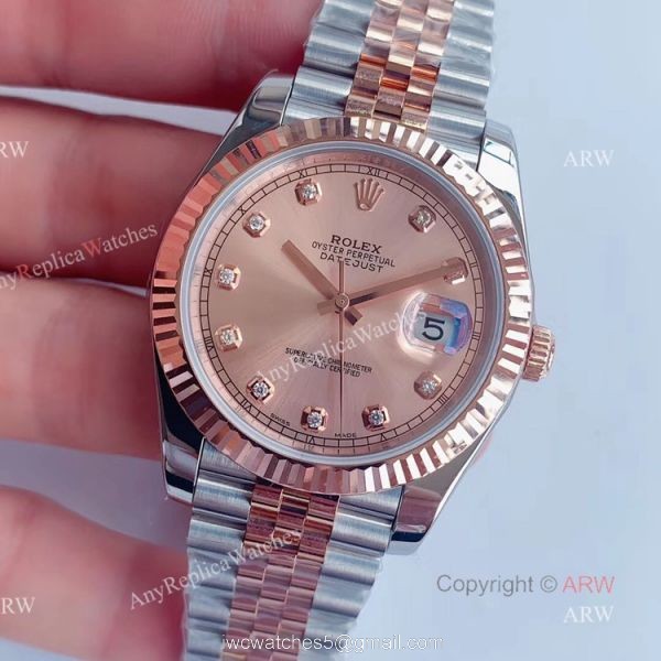 41mm Rolex Jubilee Rose Gold Datejust Noob Replica Watches For Men 1