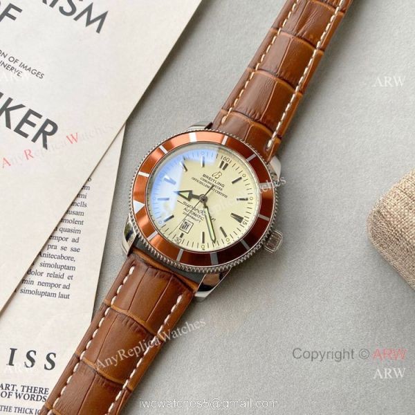 Buy Replica Breitling Superocean Brown Leather Strap 1