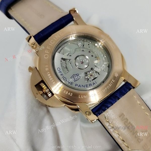 NEW! Luminor Marina PAM01112 Rose Gold Fake Panerai Watch 1