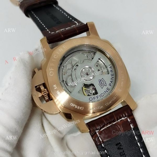 Clone Panerai Luminor Marina Automatic Rose Gold Mens Watch PAM393 1