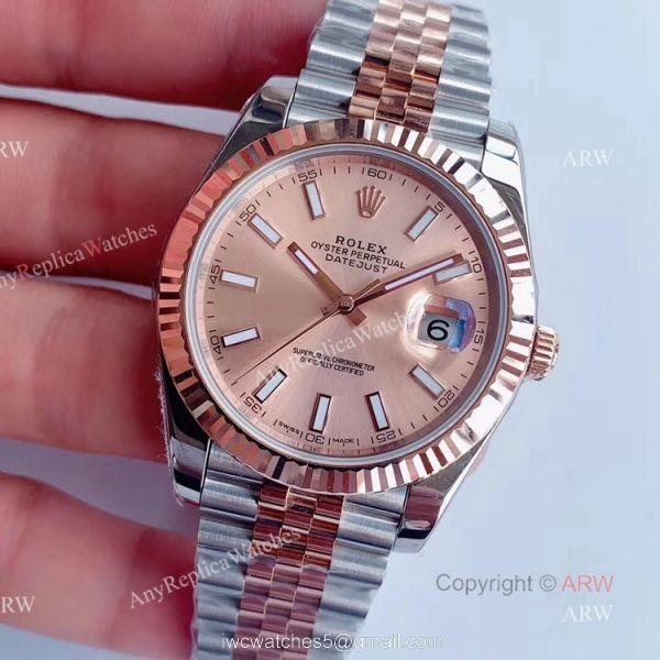 (Noob) AAA Grade Replica Rolex Jubilee Rose Gold Datejust 41 With Rolex Jubilee Bracelet 1