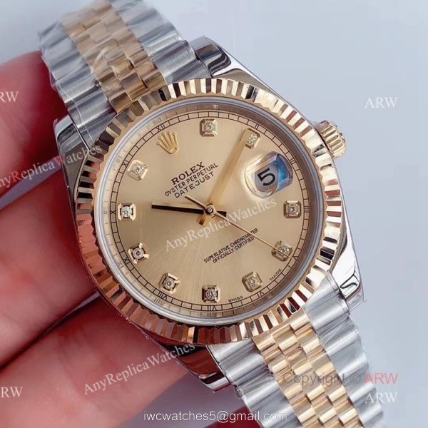 Noob Factory Replica Rolex Datejust Watches For Men With Gold And Silver Jubilee Bracelet 1