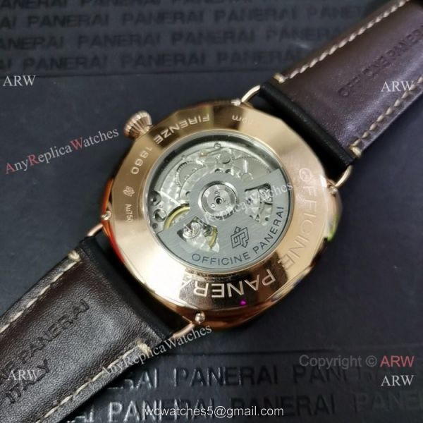Replica Panerai Radiomir GMT PAM 421 Watch Rose Gold Case 1