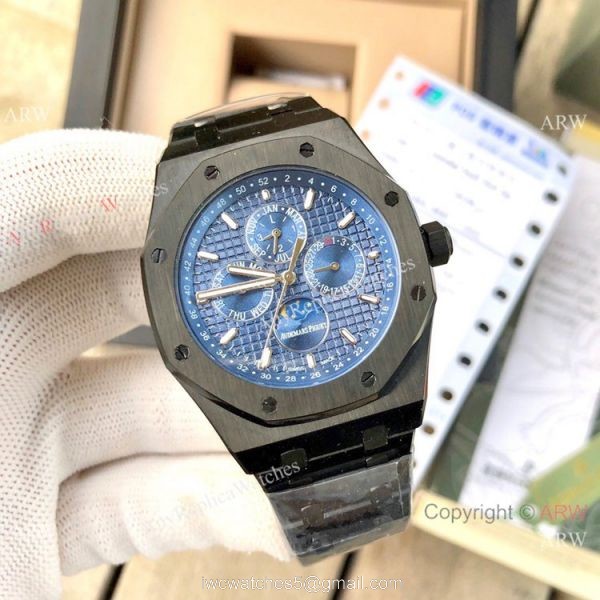 All Black Audemars Piguet Royal Oak Perpetual Calendar Watches 1